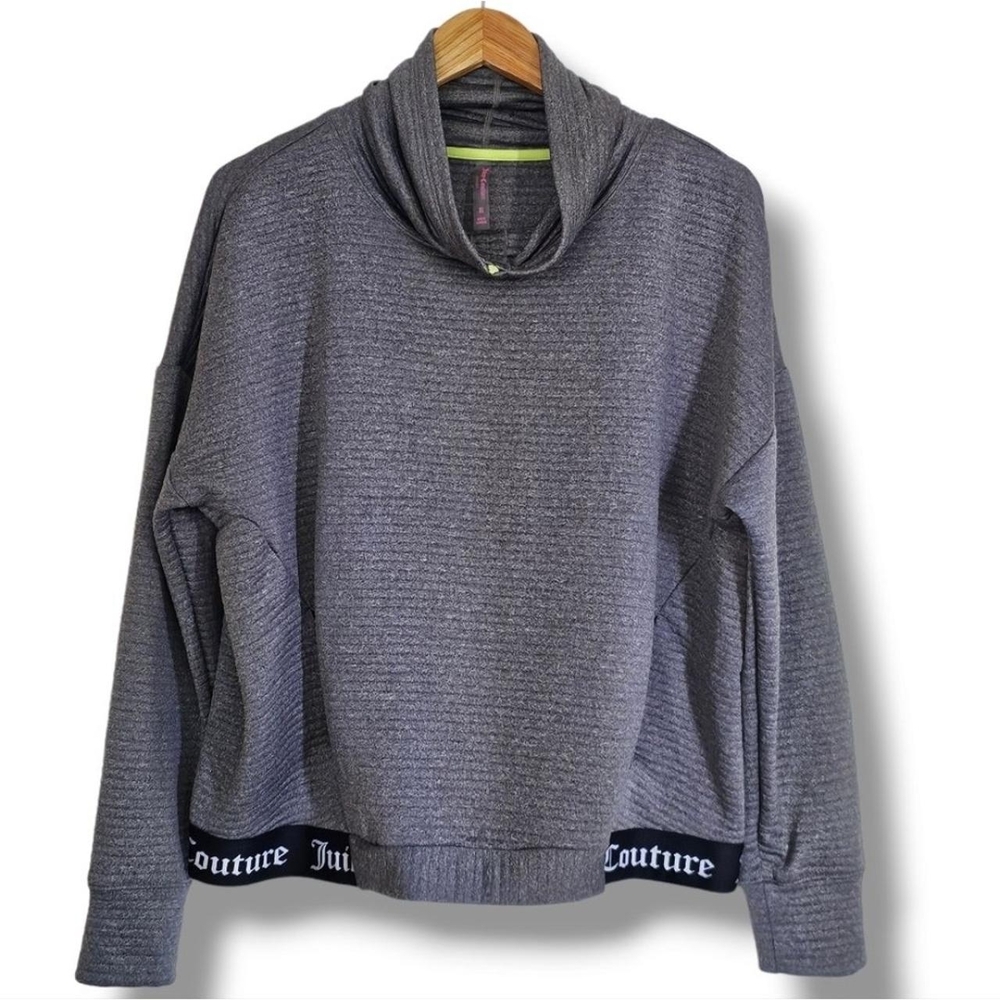 🩶 Juicy Couture Ladies Athletic Cowl neck Sweater Size Large 🩶